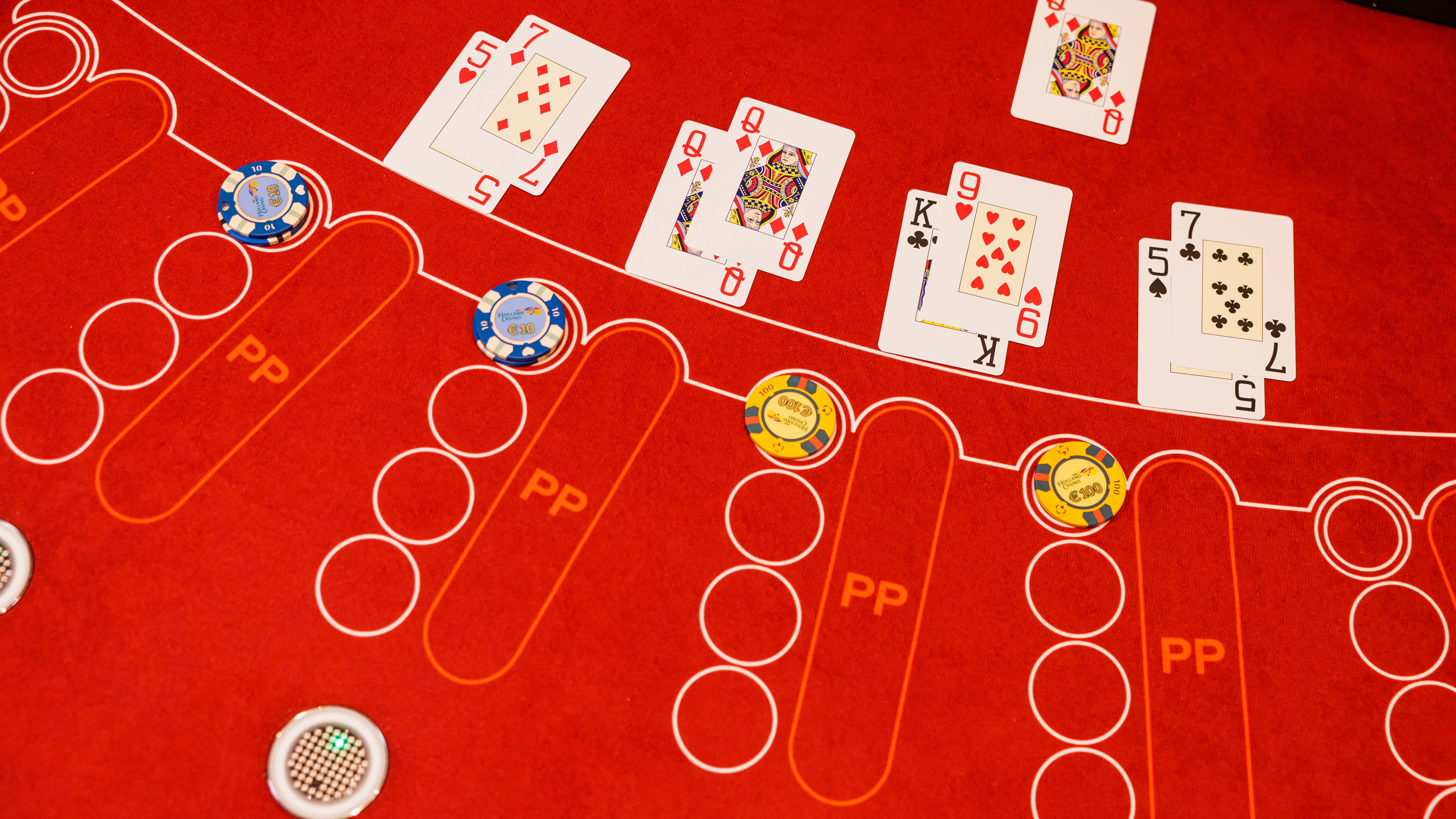Black Jack tafel met drie ruiten vrouwen