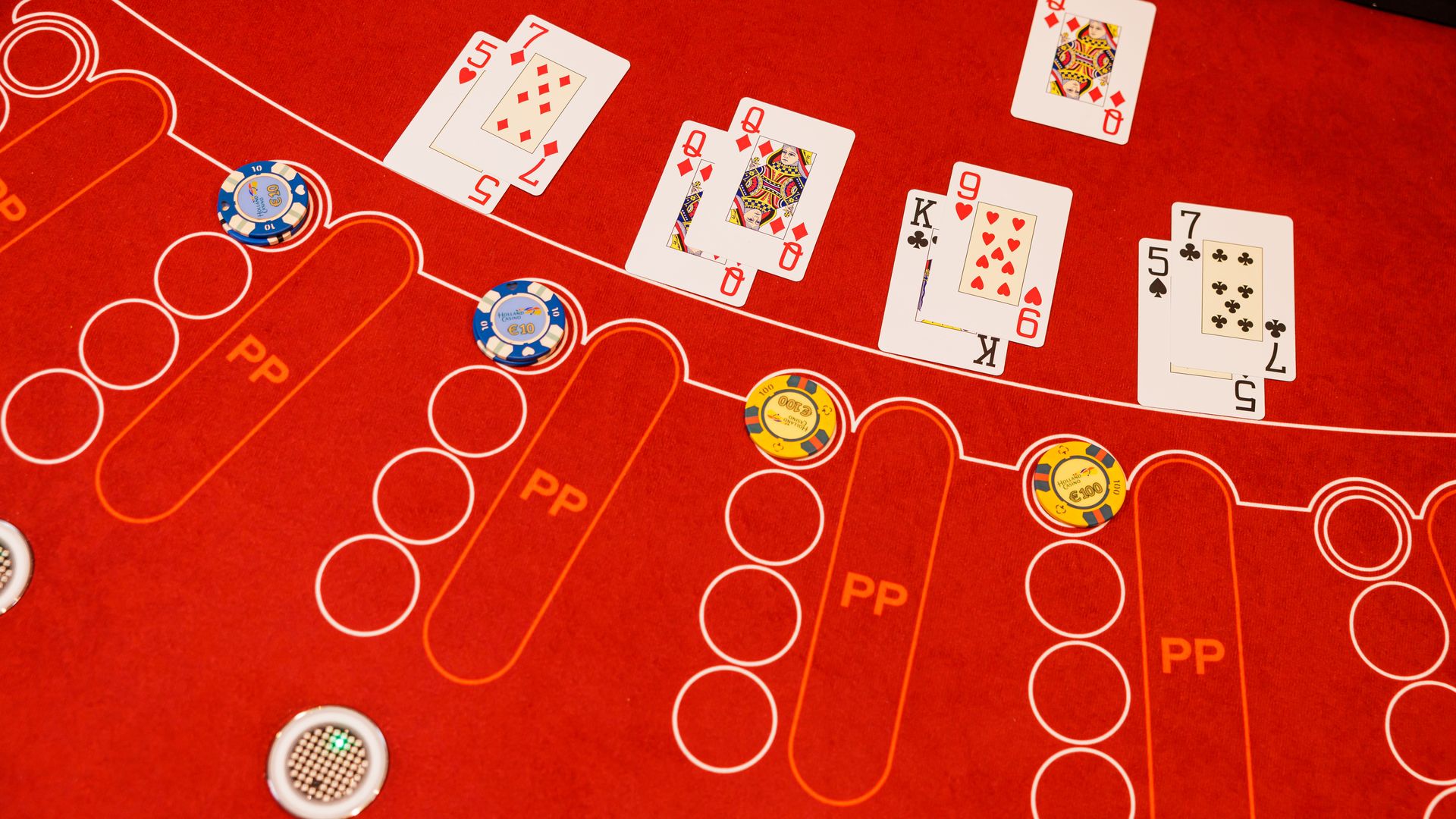 Black Jack tafel met drie ruiten vrouwen